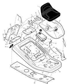 Part Location Diagram of 1401347E700 Murray Deck, Seat